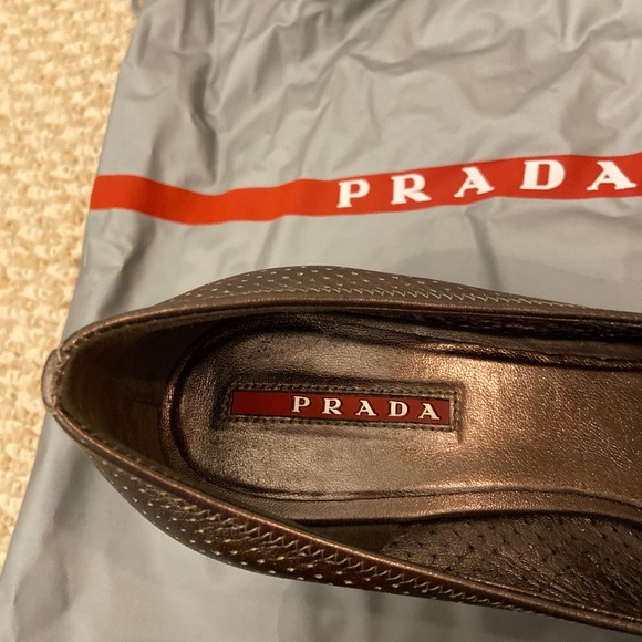PRADA Kitten Heels Pumps in Bronze Sz. 36 - Picture 5 of 7